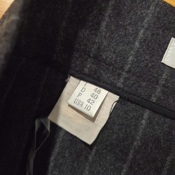 Gunex Pinstripe Wrap Front Pleated A-Line Skirt - Picture 9 of 9